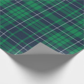 Moderne grüne Karomuster Geschenkpapier (Ecke)