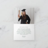 Moderne Grüne Klasse 2025 Abschluss Dankeskarte (Innenseite)