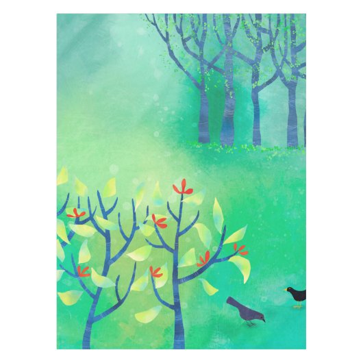 Moderne grüne Landschaft Tischdecke (Vorderseite)