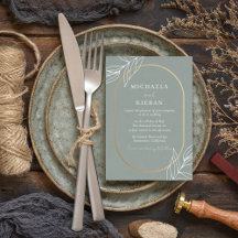 Moderne Grüne Leaf Garden Hochzeit