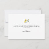 Moderne Grüne Lemon Blumenzwiese Dankeskarte (Rückseite)