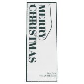 Moderne grüne Minimal zeitgenössische frohe Weihna Geschenktüte Für Weinflaschen (Rückseite)