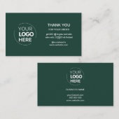 Moderne grüne Minimalistische Logobestellung Viele Visitenkarte (Vorne/Hinten)