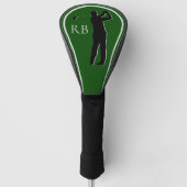 Moderne grüne Monogramm-Golfkopfabdeckung für Herr Golf Headcover (Vorderseite)