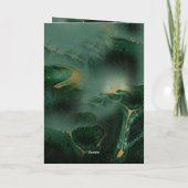 Moderne grüne Monogrammfolge Programm (Rückseite)