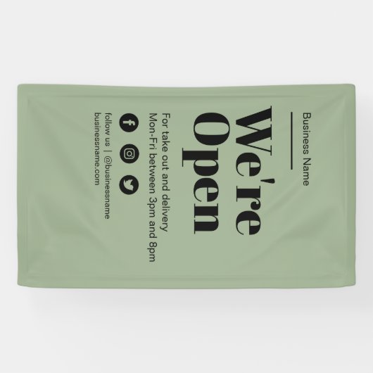 Moderne grüne Offenheit für Unternehmen - Ausliefe Banner (Horizontal)