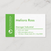 Moderne grüne Ökologische Sauberkeit Minimalistisc Visitenkarte (Rückseite)