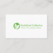 Moderne grüne Ökologische Sauberkeit Minimalistisc Visitenkarte (Vorderseite)