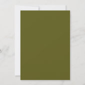 Moderne Grüne Olivenbaumhochzeit Einladung (Rückseite)