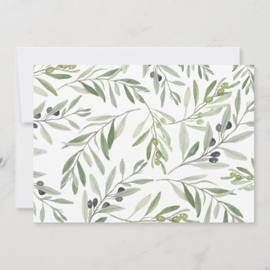 Moderne, grüne Olivenhaine Ankündigung (Rückseite)