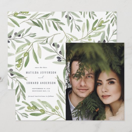 Moderne, grüne Olivenhaine Ankündigung (Vorne/Hinten)