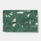 Moderne grüne Pflanze Botanisches Design Ausweis (Rückseite)