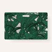 Moderne grüne Pflanze Botanisches Design Ausweis (Rückseite)