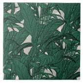 Moderne grüne Pflanze Botanisches Design Fliese (Vorderseite)