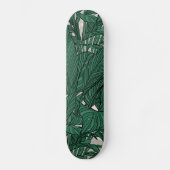 Moderne grüne Pflanze Botanisches Design Skateboard (Vorderseite)
