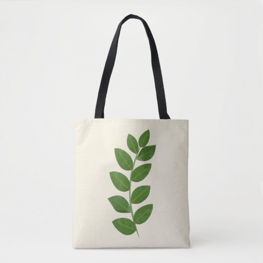 Moderne grüne Pflanzenblätter Tasche (Vorderseite)