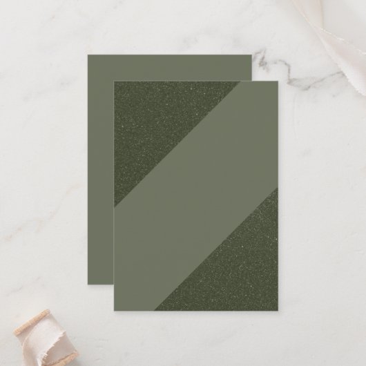 Moderne grüne Platzkarte (Vorderseite/Rückseite Beispiel)