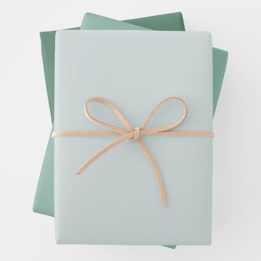 Moderne grüne, robuste Papierfolien Geschenkpapier Set (Beispiel)