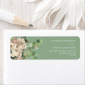 Moderne grüne Rose Hochzeitsfeiern Rücksendeadress (Insitu)