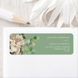 Moderne grüne Rose Hochzeitsfeiern Rücksendeadress
