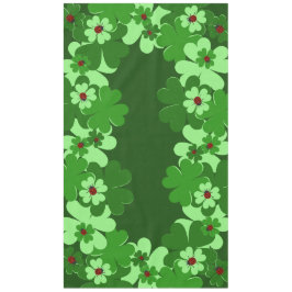 Moderne grüne, rote Ladybug-Insektenkleber-Blätter Tischdecke