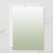 Moderne Grüne Sage Green Wedding Einladung (Rückseite)