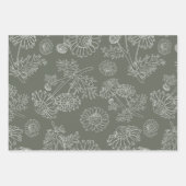 Moderne grüne Salbei-Kamille Geschenkpapier Set (Vorderseite 3)