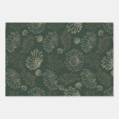 Moderne grüne Salbei-Kamille Geschenkpapier Set (Vorderseite)