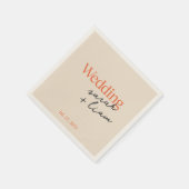 Moderne grüne Schrift Hochzeit von Napkins Serviette (Ecke)