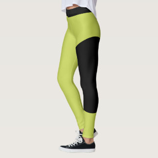 Moderne grüne schwarze elegante Frauen individuell Leggings