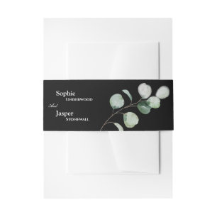Moderne Grüne Schwarze Hochzeit Einladungsbanderole
