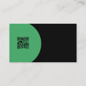 Moderne grüne schwarze Unternehmens-QR-Code-Visite Visitenkarte (Rückseite)