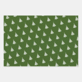 Moderne grüne Schwarze Weihnachtsbaumpattern Urlau Geschenkpapier Set (Vorderseite 2)