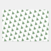 Moderne grüne Schwarze Weihnachtsbaumpattern Urlau Geschenkpapier Set (Vorderseite 3)