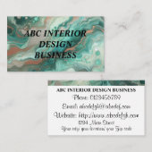 Moderne grüne silberne Marmorstruktur und Typograf Visitenkarte (Vorne/Hinten)