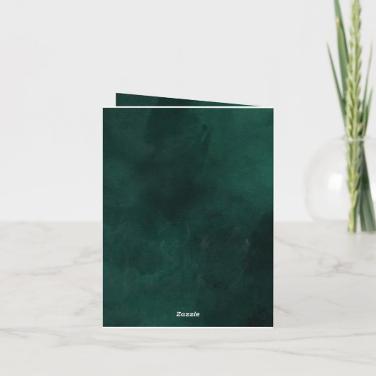 Moderne grüne Silberschneeflocken Feiertagskarte (Rückseite)