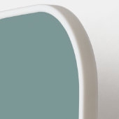 Moderne grüne Skriptbricht Hochzeit Pickleball Schläger (Linke Seite)