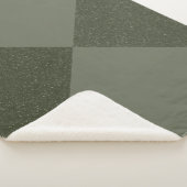 Moderne grüne Split Sherpa Blanket Sherpadecke (3/4)