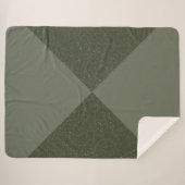 Moderne grüne Split Sherpa Blanket Sherpadecke (Vorderseite (Horizontal))