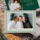 Moderne grüne Streifen Frohe Weihnachten 2 Foto