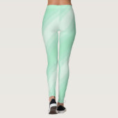 Moderne, grüne Streifen in modernem Design Leggings (Rückseite)