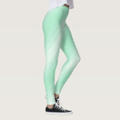 Moderne, grüne Streifen in modernem Design Leggings (Rechts)