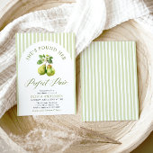 Moderne grüne Streifen Perfektes paarweites Brautp Einladung