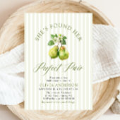 Moderne grüne Streifen Perfektes paarweites Brautp Einladung