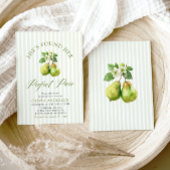 Moderne grüne Streifen Perfektes paarweites Brautp Einladung