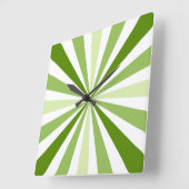 Moderne grüne Strickuhr Quadratische Wanduhr (Winkel)