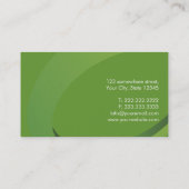Moderne grüne Strudel-Pastor-Visitenkarte Visitenkarte (Rückseite)