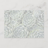 Moderne grüne Sukkuline | Angaben zur Hochzeitsemp Begleitkarte (Rückseite)