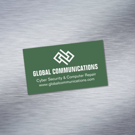 Moderne grüne Technologie-Computersoftware-Firma Magnetische Visitenkarte (Beispiel)