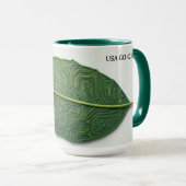 Moderne Grüne Technologie Personalisiertes Blatt Tasse (VorderseiteRechts)